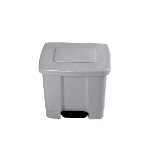 35l | plata | cubo de basura para el reciclaje – basurero con pedal 35l co
