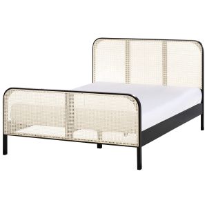 Cama madera de pino gonfaron 140 x 200 cm negro