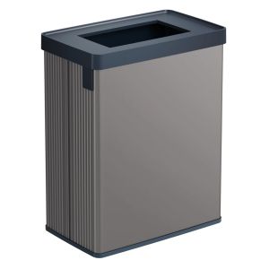Curver verto cubo reciclaje 54l, 43,5x26,5x54,7cm, tapa útil, gris perla.