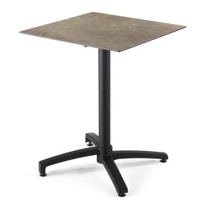 Oviala - mesa de jardín de 60x60 cm laminada en concreto mártaupe beige