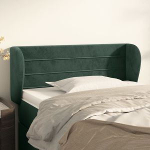 Cabecero de terciopelo verde oscuro 83x23x78/88 cm eso8241