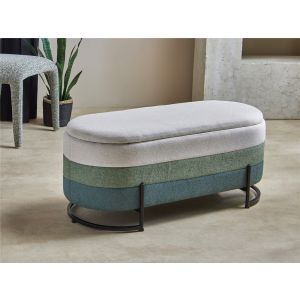 Descalzadora t.ska tricol. Beige/verde/azul con patas metal 100x40x41cm