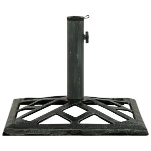 vidaXL base de sombrilla de hierro fundido verde 44x44x31 cm
