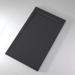 Plato de ducha pizarra clever antracita  90x130 cm rejilla color