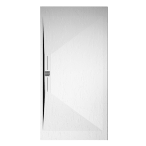 Plato de ducha pizarra edis blanco  90x150 cm rejilla acero inox.