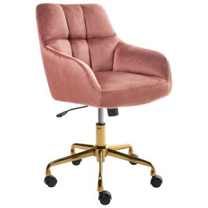 Silla de escritorio palmdale terciopelo rosa