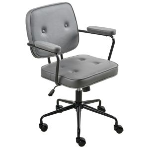 Silla de escritorio pawnee terciopelo gris