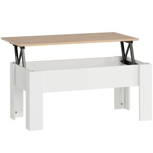 Mesa centro elevable 100x50x58.5 cm bicolor Homcom