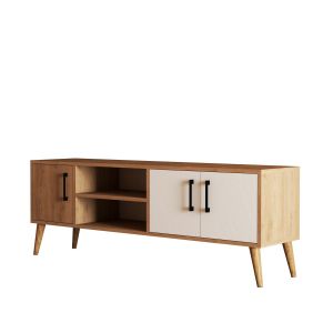 Soporte de tv de madera "exxen" - 150 x 34 x 52 cm - blanco
