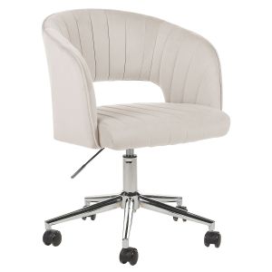 Silla de escritorio katonah terciopelo beige claro