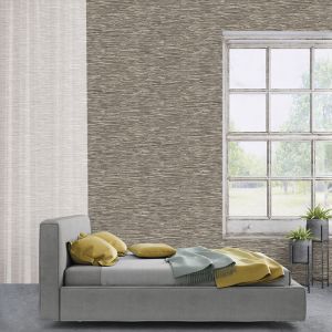 Papel pintado texturizado tnt efecto bronce marron