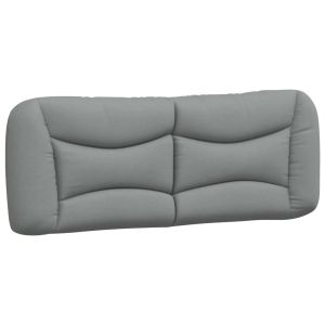 vidaXL cabecero de cama acolchado tela gris claro 120 cm
