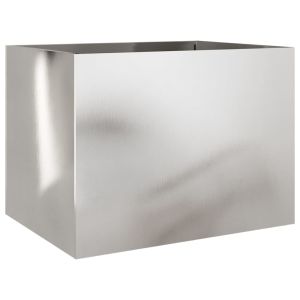 vidaXL jardinera de acero inoxidable plateado 62x47x46 cm