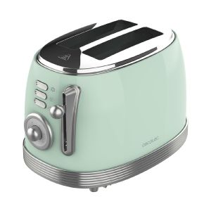 Cecotec tostadora toast&taste 800 vintage light green. 850 w, doble ranura