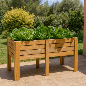 Huerto urbano- mesa de cultivo mura profunda 40cm vidahuerto 150x80x80 cm