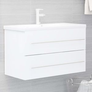 Mueble con lavabo madera de ingeniería blanco es2025