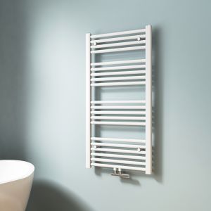 Emke radiador toallero agua caliente tubo redondo blanco 100x50cm