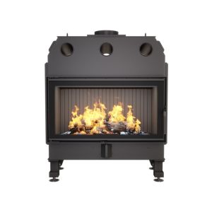 Chimenea insertable de leña negro - energy 90x50 (19,0 kw) eco