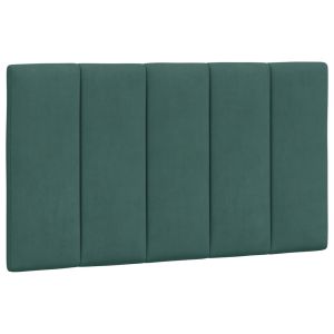 vidaXL cabecero de cama acolchado terciopelo verde oscuro 80 cm
