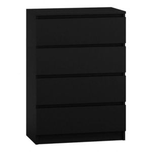 Cómoda con 4 cajones - negro - 70x39 cm