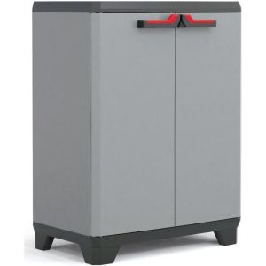 Keter armario bajo stilo gris y negro 90 cm organizador locker 434769