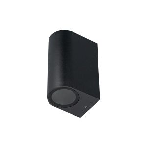 Apliques de pared cilindrico para dos bombilla LED gu10 negro(aprgu10-1n)