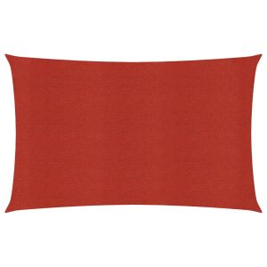 vidaXL toldo de vela hdpe rojo 160 g/m² 6x8 m