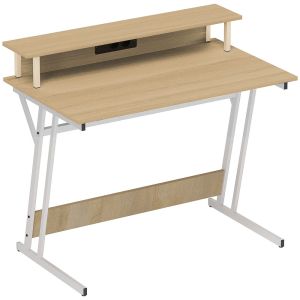 Mesa gaming 100x60x88.5 cm color marrón Homcom, oficina - escritorios