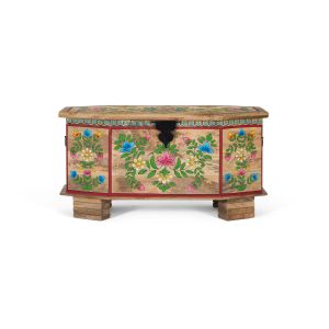 Baúl de madera de mango en color multicolor 95 cm