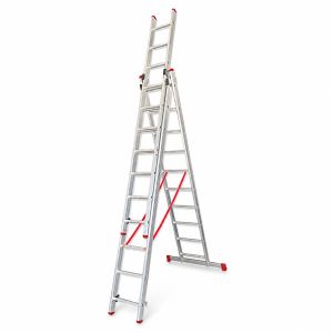 Escalera transformable triple tr3-3.0 de 10x3 peldaños