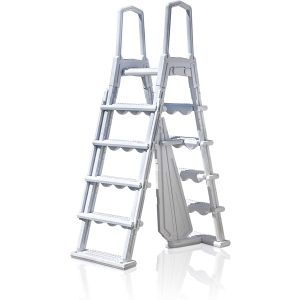ESCALERA RESINA L4PL GRE PARA PISCINAS GRE ELEVADAS 4 PELDAÑOS Y PLATAFORMA