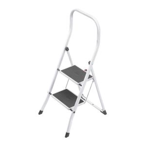 Hailo taburete de 2 peldaños plegable diseño en acero seguridad
