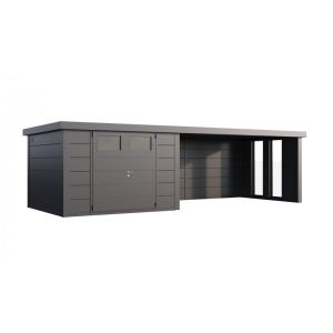 Caseta de jardin nh9 con apoyo xl a la derecha | antracita | novo habitat