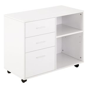 Soporte para impresora 80x40x65 cm tablero de partículas color blanco