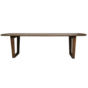 Corte-mesa de comedor 12 personas 270 cm  madera cepillada