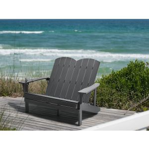 Banco de jardín adirondack 125 cm gris oscuro