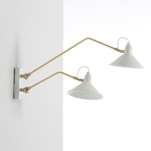 Aplique 66x19x40 metal blanco, bronce