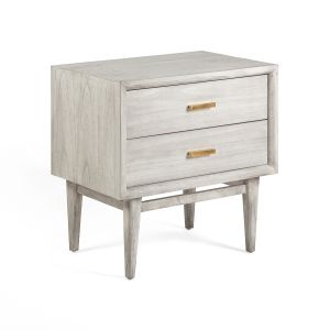 Mesita de noche 60x40x60 madera gris velado