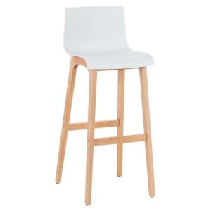 Taburete de bar - respaldo ergonómico - madera haya