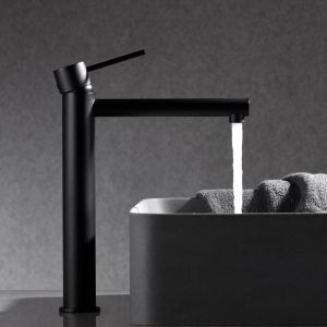 Grifo de lavabo alto milos stick negro mate [ imex® ]