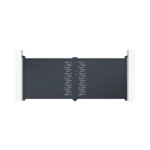 Puerta automática batiente arlberg 3,5m a.140cm + motor hicker b200