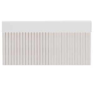 Cortina para puertas de PVC stripe transparente con marron / 90 x 210