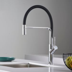 Imex - grifo monomando de cocina extraíble cromado serie sena