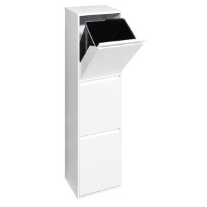 Arregui basic cr301-b cubo de basura y reciclaje de acero 3 x 17 l (51 l)