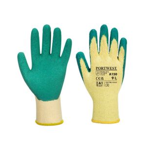 Guante de punto recubierto de látex clásico color: verde talla xxl - portwe