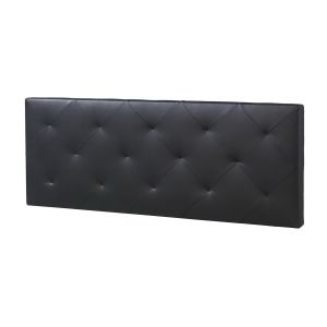 Cabecero tapizado rombo 150x60 cm negro, 8 cm de grosor