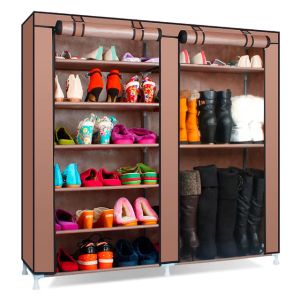 Armario zapatero tela para zapatos y botas nyana home 110x120x30cm marron