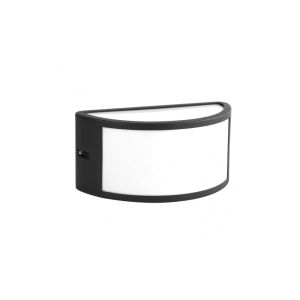 Aplique de exterior - ara - aluminio negro - difusor blanco - ip44