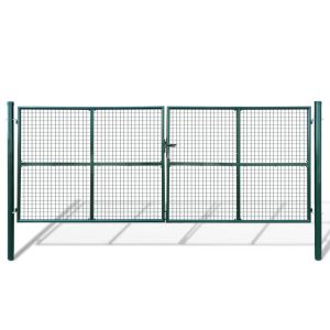 vidaXL puerta de jardín de malla 400x150 cm