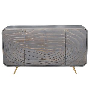 Aparador madera mango 4 puertas gris